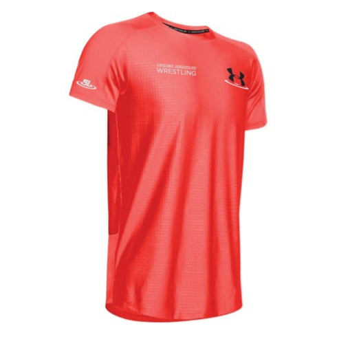 Under Armour Wrestling Men's Red MK-1 Emboss Tee